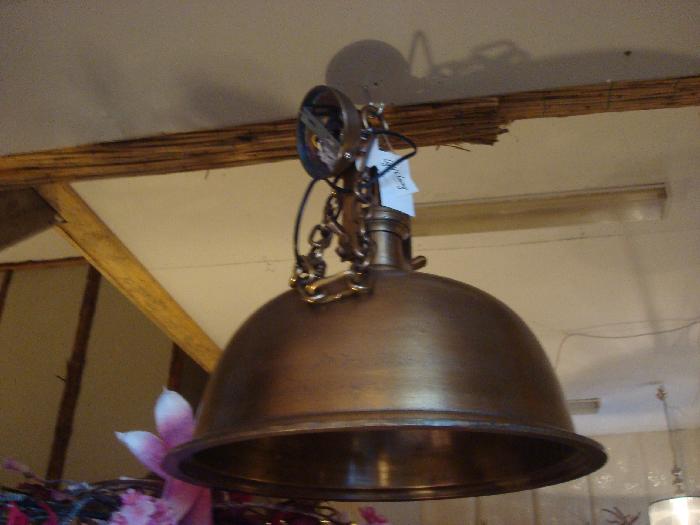 Light and living, Hanglamp doorsnede 50 cm KENNEDY large ruw antiek koper/ brons kleurig lamp voorraad) - M.M. Metamorphosis
