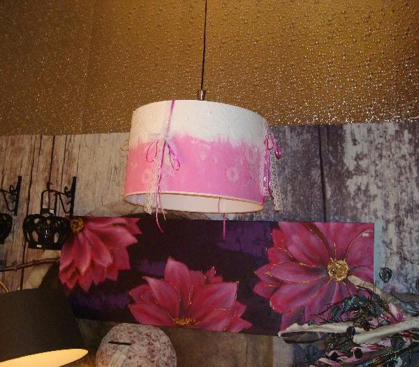 roze hanglamp