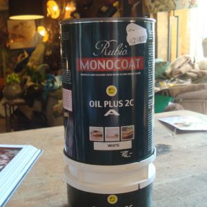 Rubio Monocoat, White Oil plus 2c, Bundel A + B (Accelerator), voor binnen op uw meubelen of vloer, 1,3L (op voorraad) V1