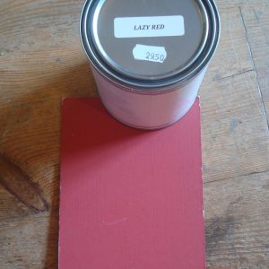 Verf natuurlijk, Lazy Red, Handig met 1 soort verf geschikt voor op hout, muur, kunststof, tegels en stof zonder primer afneembaar. (op voorraad) V1
