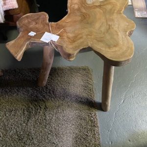 bruin geheel houten boomstam bijzet plant tafel krukje,  Lauco, genaamdstarr coffee table, lengte: 45,5 cm x breedte: 42,5 cm x hoogte 50 cm (op voorraad) V1