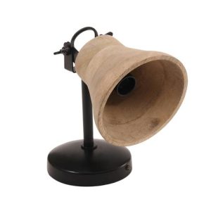 hout met metaal zwart, PTMD, muur/wandlampen/lamp V 0