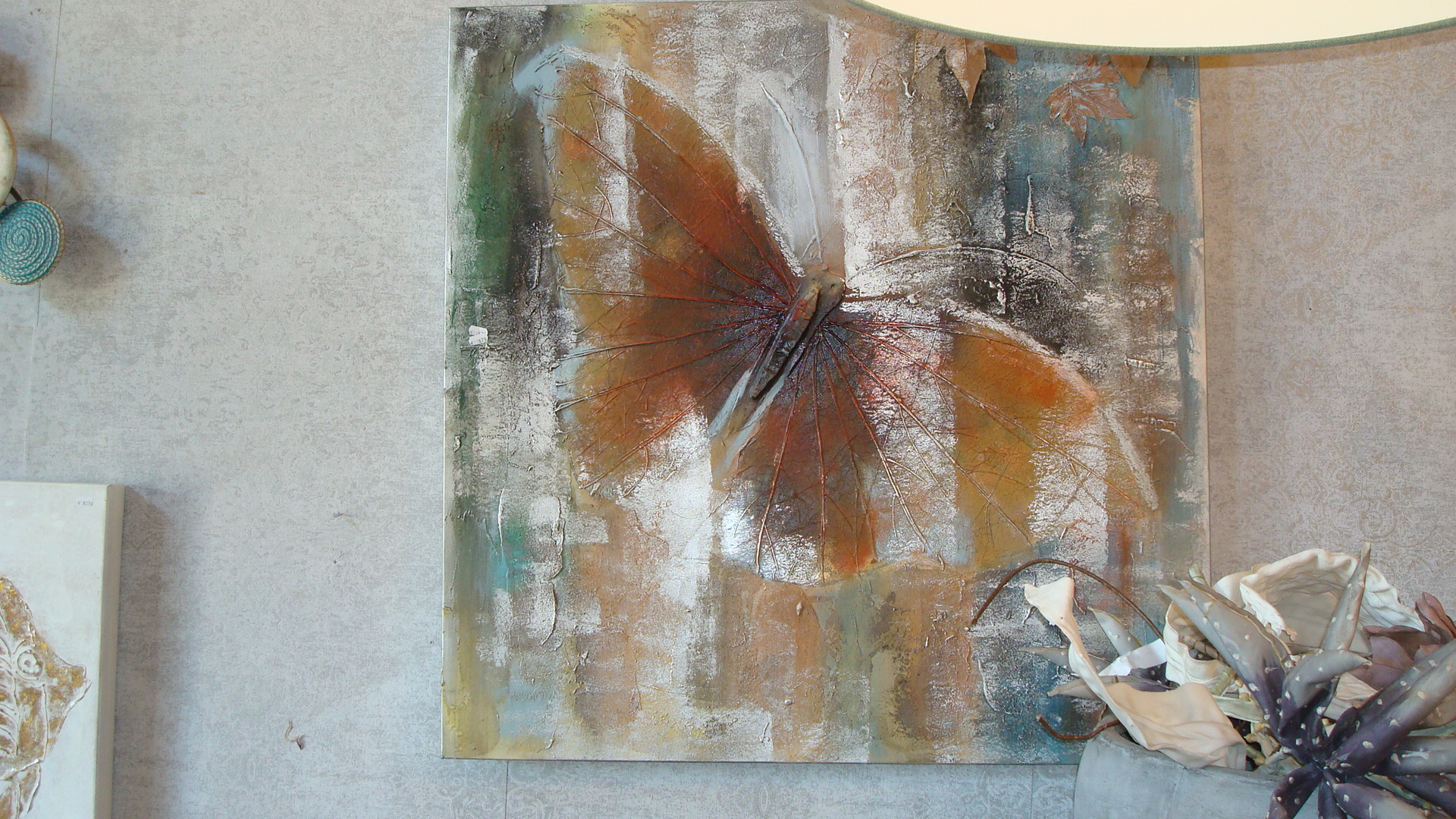 Kapper kader erts 3D schilderij vlinder (op voorraad) olie verf op doek - M.M. Metamorphosis