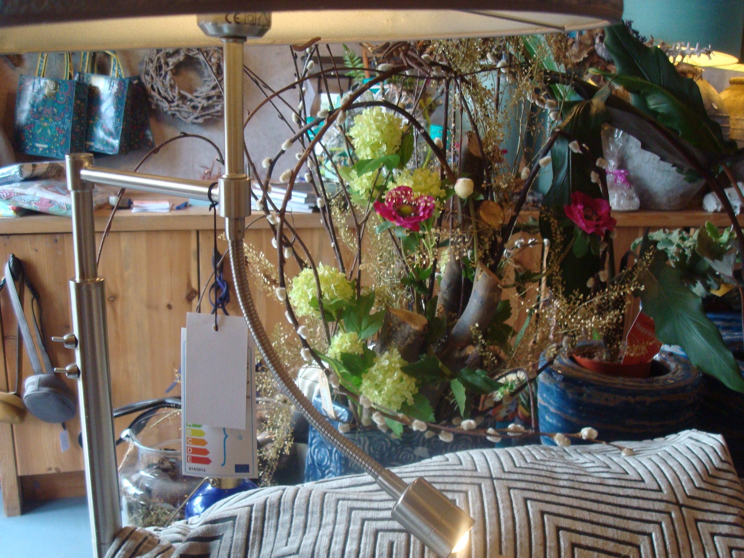 Light & Living, VLOERLAMP Ø25X138 CM CALGARY NIK.SAT.+LED FLEX staande lamp - Afbeelding 2