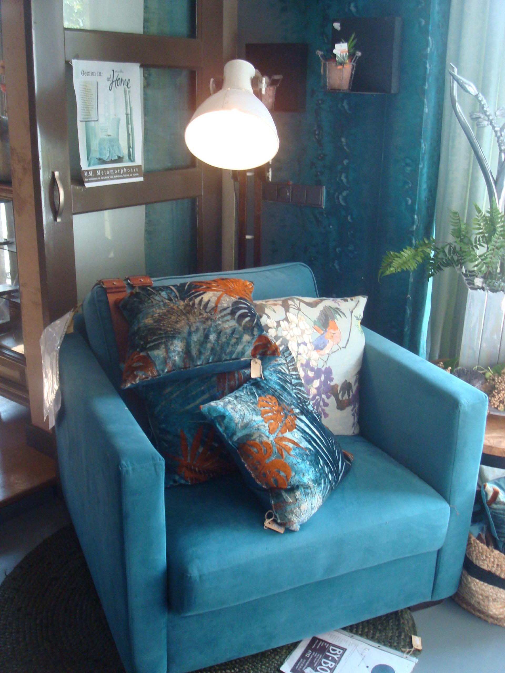 BRIK Group, blauw / aqua, loveseat/stoel Ada, 100 x 100 x 90 V0 - Afbeelding 2