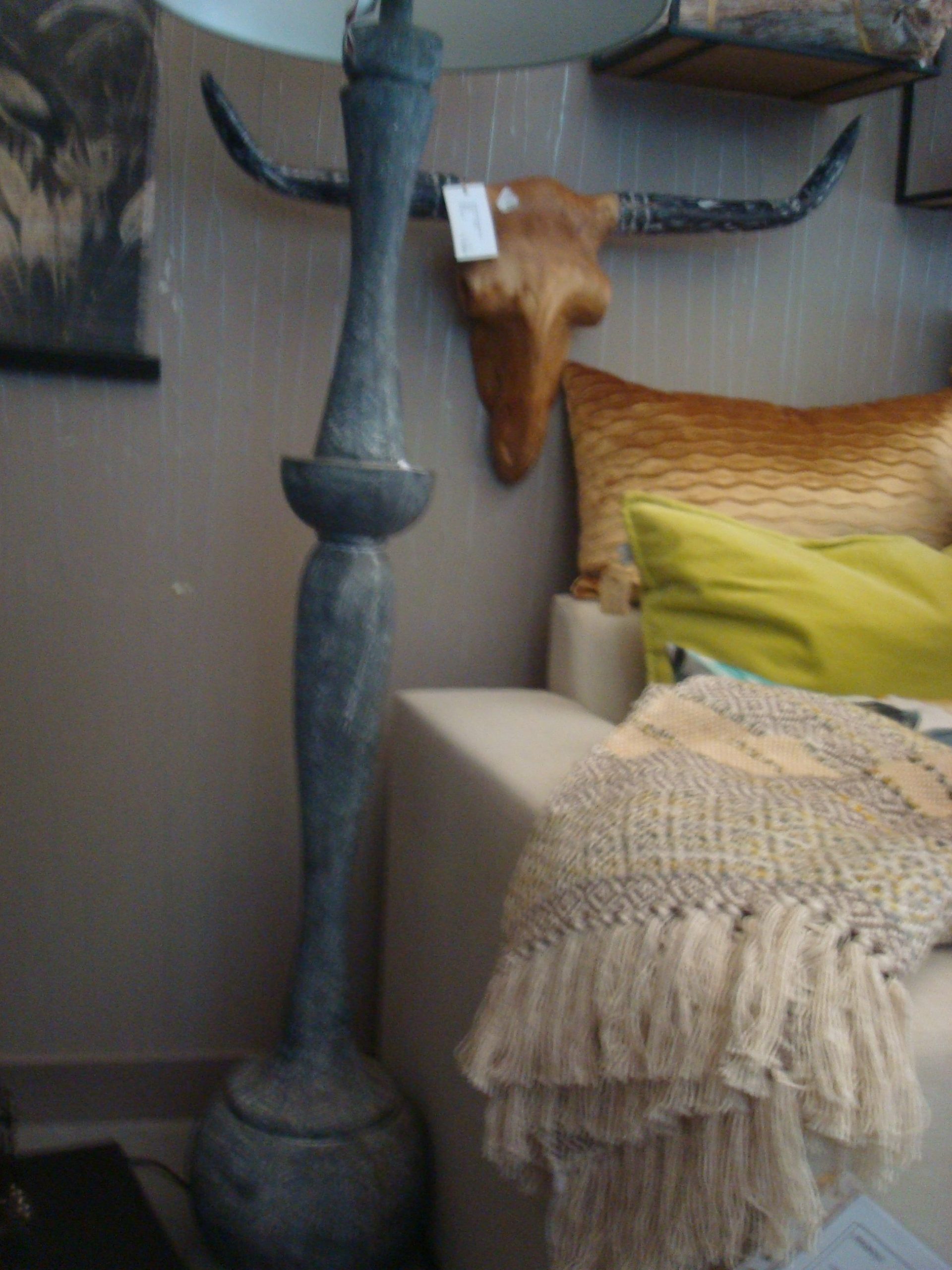 light and living / aura pepperkorn , Vloerlamp Dietree grey houten prachtige staande lampen voet  25x25x134 cm. Speciale aanbieding (op voorraad) v2 - Afbeelding 2