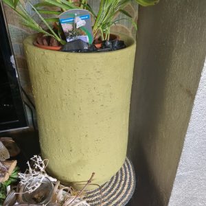 groen aardewerk, Luimes & Luimes, mat plant pot bloem vaas genaamd Normandië 2-3 pot 28x28x26 (op voorraad) V 1