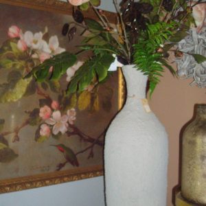 grijs beton aardewerk,Luimes & Luimes, mat hogere vaas smallere opening bloem of plant pot Bristol 6D grey vaas 20x20x58 (op voorraad) V2