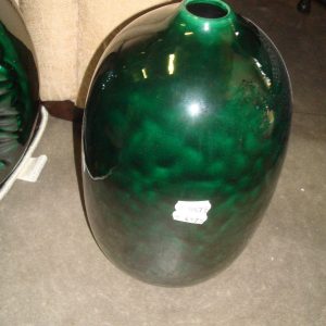 groen donker aardewerk, Luimes & Luimes, TOBAGO 7_1 DARK GREEN 17CM X27CM plant pot bloem vaas (op voorraad) V1