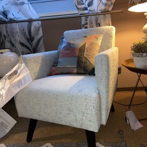 Meubitrend, blauw/azure blauw, Matrix 144 fraaie gemêleerde stof, fauteuil/stoel Floor, met zwarte poot, Diepte: 80cm / breedte: 65cm / Hoogte: 80cm (op voorraad) V 1