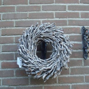 grijs takken krans rond, van Dijk, grijs bruin takken krans klein, kr botay , Ø7,5 midden, Ø40 cm buitenkant 10 cm diep (op voorraad) v 2