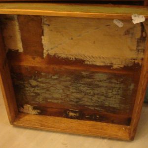 Varios, Scrapwood square vierkant 40 cm bij 40 cm hoog rand 6 cm dienblad fruitbak schaal recycled  hout met verschillende kleuren  (op voorraad)