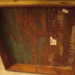 Varios, Scrapwood square vierkant 40 cm bij 40 cm hoog rand 6 cm dienblad fruitbak schaal recycled  hout met verschillende kleuren  (op voorraad) (kopie)