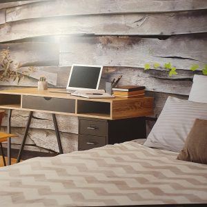Erismann, Dutch Wall Decor, Planken met doorgroeide planten Poster / Photowall 400 cm x 270 cm (Uit voorraad leverbaar)