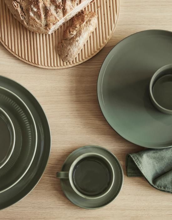 Marc O'Polo, Essenza, Moments Olive Green Ontbijtbord 21.5 cm V0 - Afbeelding 4