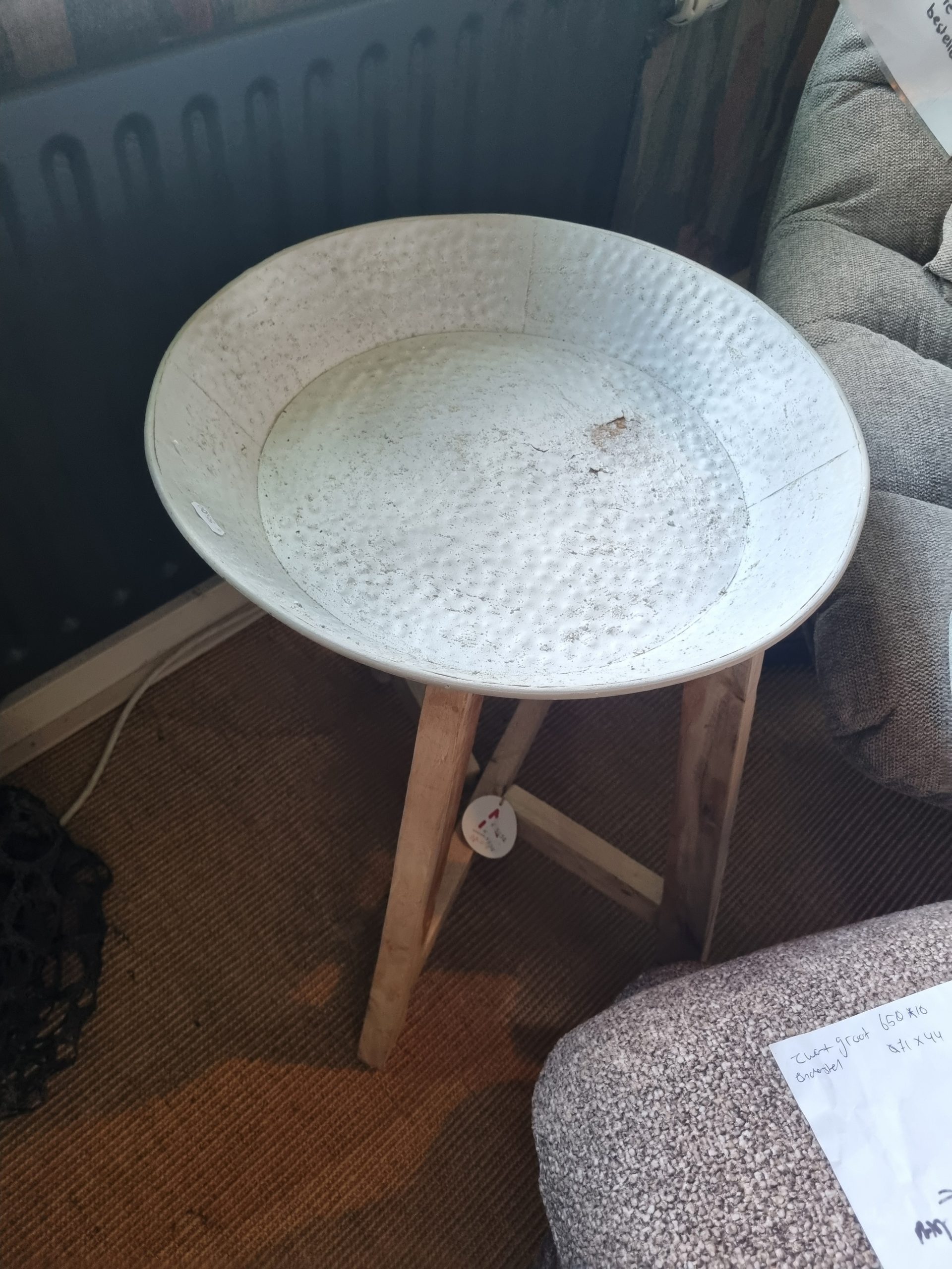 Houten onderstel inklapbaar, Art Sensation, Ø 32 x 49 cm hoog (verkrijgbaar met bijpassende schaal erop van 29,95) (op voorraad) V1 - Afbeelding 2