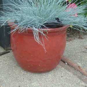 rood aardewerk, Nieuwkoop Europe, geglazuurd , Mystic Ocean, plant/bloempot ,aardewerk, 26 cm hoog en 33 cm doorsnede (op voorraad) V1