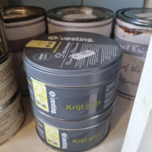 Verf natuurlijk (Vesting), grijs, Terpentijn was / Meubel was, verander u houten meubel of vloer met een thee doek in wrijven van kleur. 370ml (op voorraad) V3
