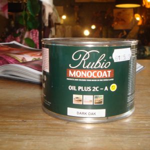 Rubio Monocoat, Oil plus 2c Dark Oak, voor binnen op uw meubelen of vloer, 0,5L (op voorraad) V1