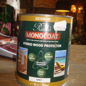 Rubio Monocoat, Hybrid wood protector Grey, voor binnen op uw meubelen of vloer, 1L (op voorraad) V1