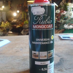 Rubio Monocoat, onderhoudsolie Black, voor binnen op uw meubelen of vloer, 0,5L (op voorraad) V1