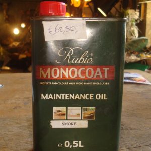 Rubio Monocoat, onderhoudsolie Smoke, voor binnen op uw meubelen of vloer, 0,5L (op voorraad) V1 (kopie)