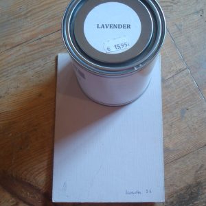 Verf natuurlijk, Lavender, Handig met 1 soort verf geschikt voor op hout, muur, kunststof, tegels en stof zonder primer afneembaar. (op voorraad) V1