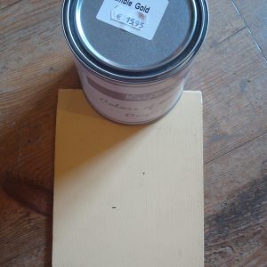 Verf natuurlijk, Humble gold, Handig met 1 soort verf geschikt voor op hout, muur, kunststof, tegels en stof zonder primer afneembaar. (op voorraad) V1