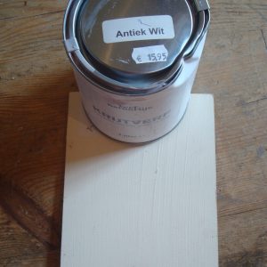 Verf natuurlijk, Antiek wit, Handig met 1 soort verf geschikt voor op hout, muur, kunststof, tegels en stof zonder primer afneembaar. (op voorraad) V1