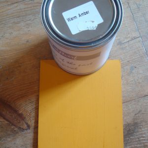 Verf natuurlijk, Warm amber, Handig met 1 soort verf geschikt voor op hout, muur, kunststof, tegels en stof zonder primer afneembaar. (op voorraad) V2