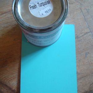 Verf natuurlijk, Fresh turquoise, Handig met 1 soort verf geschikt voor op hout, muur, kunststof, tegels en stof zonder primer afneembaar. (op voorraad) V2