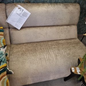 Bruin taupe, fluweel met een vleug, stof c fusion 109 desert, elementenbank met vaste kussens, element zonder armen: 95cm diep/120 cm lang, Sevn model Ceylon, incl. 15% korting (op voorraad) V1 g