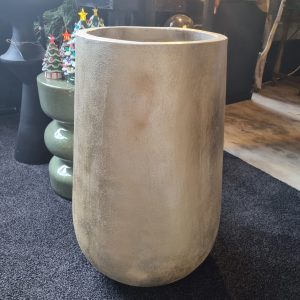 beige licht goud aardewerk mat poeder resin plant kruik pot / bloem vaas Toro, Isaa, Afmetingen (BxDxH): 45x45x70 cm (op voorraad) v1