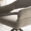 Taupe, stof Eira, bureau/eetkamer stoel, breedte: 58 cm, diepte: 60 cm, zithoogte: 49,5 cm, armhoogte: 67 cm, totaalhoogte: 80.5 cm, Eleonora model Hailey met een brons metaal draaiend onderstel, incl. korting  ( op Voorraad ) V1 - Afbeelding 4