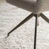 Taupe, stof Eira, bureau/eetkamer stoel, breedte: 58 cm, diepte: 60 cm, zithoogte: 49,5 cm, armhoogte: 67 cm, totaalhoogte: 80.5 cm, Eleonora model Hailey met een brons metaal draaiend onderstel, incl. korting  ( op Voorraad ) V1 - Afbeelding 5