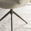Beige, stof Gleam, bureau/eetkamer stoel, breedte: 62 cm, diepte: 65,5 cm, zithoogte: 50,5 cm, armhoogte: 68 cm, totaalhoogte: 87 cm, Eleonora model Darcio met een brons metaal draaiend onderstel, incl. korting  ( op Voorraad ) V1 - Afbeelding 4
