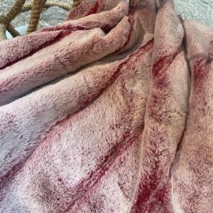 Rood roze zacht plaid 100% polyester, Diga colmore, Throw red lines faux fur , tafelkleed/bed loper/sprei/plaid/kleed, 130x170 cm (op voorraad) V1