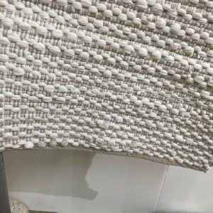 Wit beige gewerkt  100% katoen tafel loper kleed runner, GoRound, Rug ecru, tapijt, runner / plaid / vloerkleed / badmat , lengte: 90 cm breedte: 60 cm (op voorraad) V2