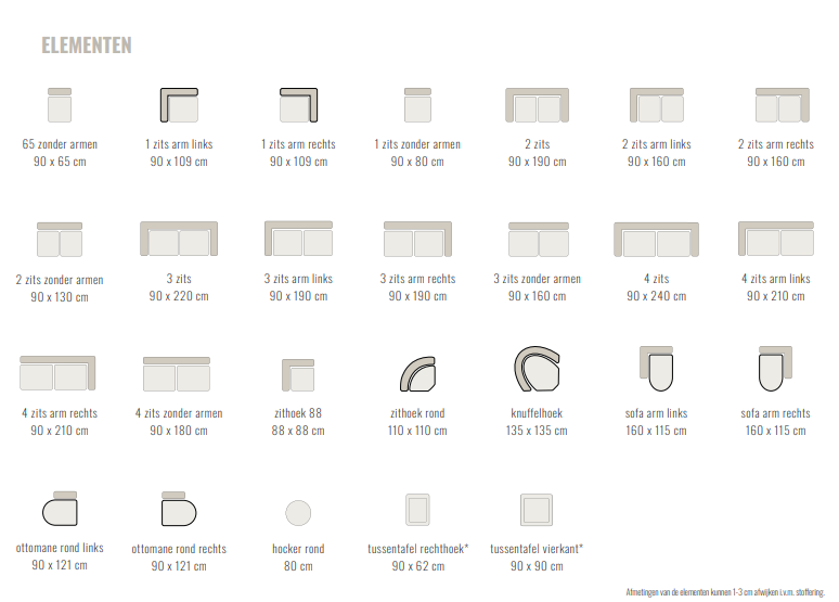 Beige, fluwelen stof met vleug, stof Panda Deluxe-Ivoor, lengte: 410cm en 325cm diep, 4 elementen bank met vaste kussens, model Ovie van Sevn incl. 15% korting V0 g - Afbeelding 7
