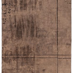 Bruin, laag polig, fluweel zacht vloer kleed ca .20% katoen, 40% Bamboe, 40% Acryl, Karpi Group, Barber 17, afmeting : 160x230 cm, (op voorraad) V1