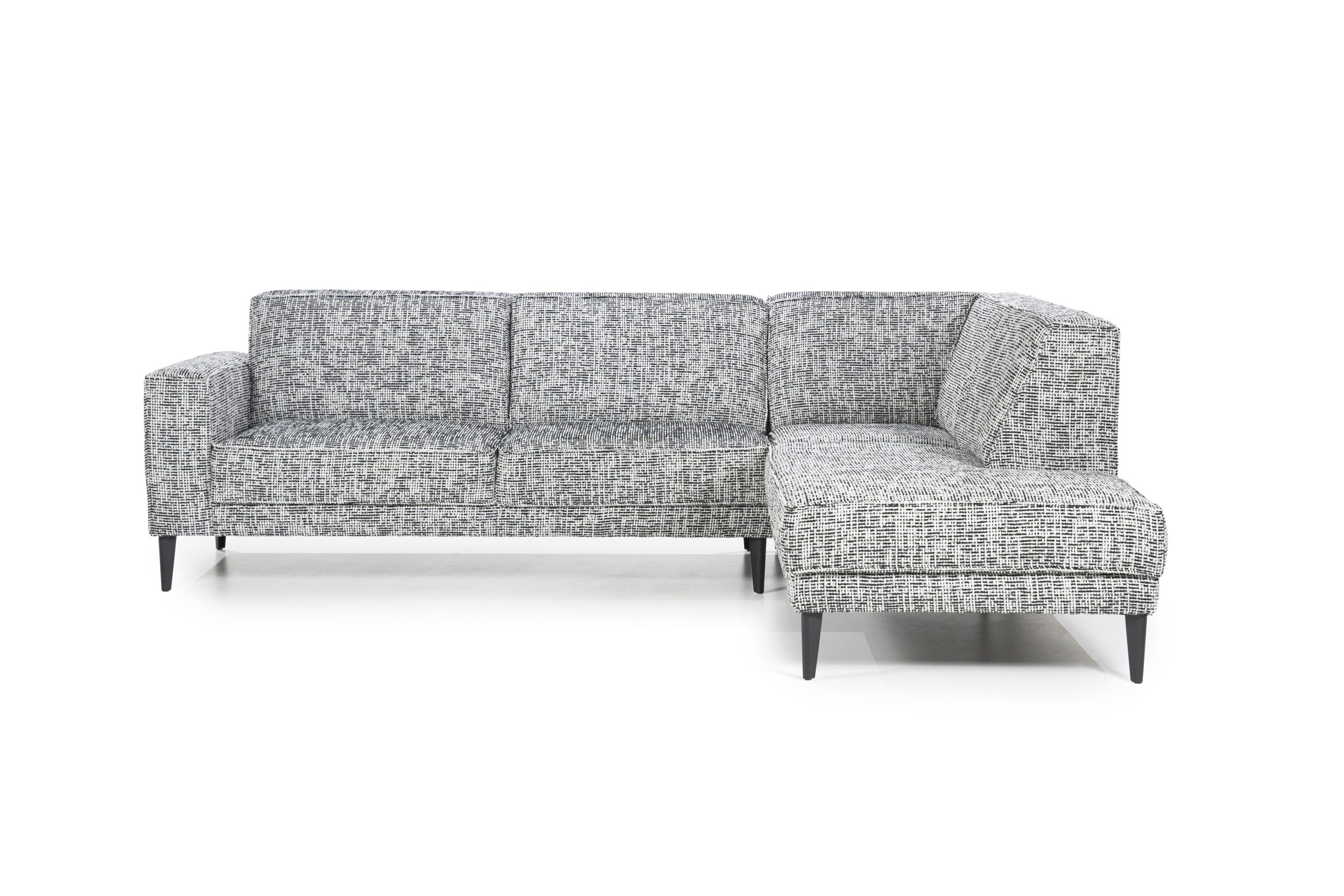 Bruin, roze, boucle stof, stofnaam: Venga- Hazel, 3 elementen bank met vaste kussens, totale afmeting, links: 267cm, rechts: lengte: 207, model Fleur van Sevn, incl. 15% korting, V0 g - Afbeelding 3