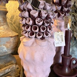 Roze bordeaux, aardewerk geglazuurde bloem vaas / plant pot Ciro, Isaa, Afmetingen (BxDxH): 15,5x15,5x32 cm,(op voorraad) v1