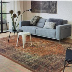 Bruin, laag polig, zacht vloer kleed ca .80% polyester, 20% cotton, Karpi Group, Portofino 69, afmeting : 160x230 cm, (op voorraad) V1