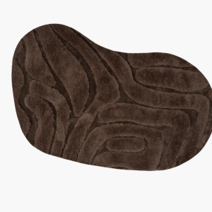 Bruin rond, organisch, vloer kleed, 100% polyester Karpi Group, Cachet kleurnummer 18, 160x230 cm , Op voorraad V1