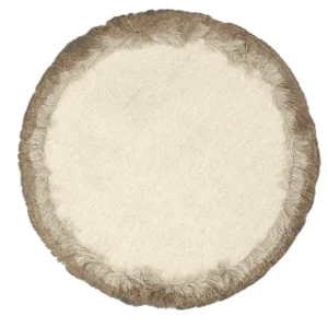 Beige rond, vloer kleed, 65% hoogwaardige wol, 35% polyester, Karpi Group, Ombre kleurnummer 12, doornede 220 cm , Op voorraad V1