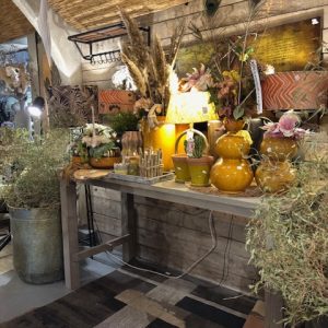 Grijs steigerhoutendelen, bartafel tafel, M.M Metamorphosis, (BXDXH) 190x78x105 cm, (op voorraad) V1