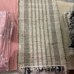 Bruin zwart wit zeegras runner loper, Lime-Light, rechthoek lengte: 150cm breedte: 40 cm (op voorraad) V2