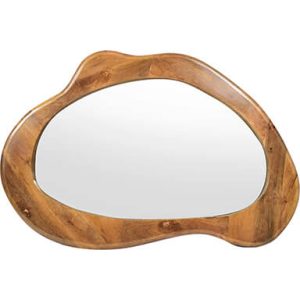 Bruine organische houten spiegel, Hoogendam Interiors by Mooss, 120 x 80 cm, (op voorraad) V0