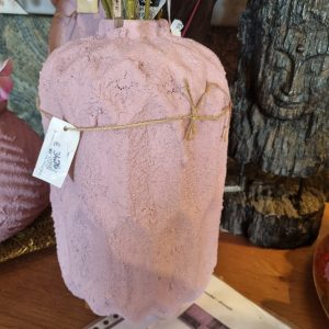 Roze, aardewerk mat plant pot / bloem vaas, Isaa Afmetingen (BxDxH): 17x17x34 cm (op voorraad) v1