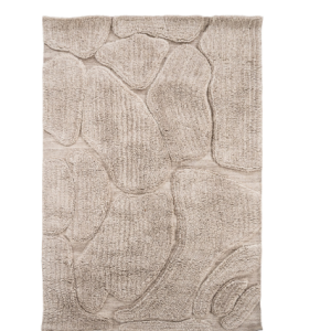 Beige Taupe vloer / wand kleed, 90% wol, 10% katoen, By Boo, kleed genaamd Kala 160x230 cm - taupe Afmetingen (BxDxH): 160x230 cm  ( op voorraad ) V 1